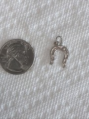 VTG Sterling Silver – 1950’s Lucky Horseshoe Bracelet Charm Pendant