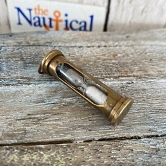 Antique Finish Brass Hourglass Sand Timer – Vintage Style – Nautical Pendant