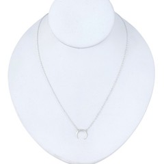 Vintage Sterling Silver 925 Crescent Moon Necklace 18”
