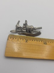 Estate Vintage Liechtenstein Rabbit Pickaxe Brooch