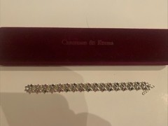Camrose & Kross JBK Jacqueline Kennedy Pink/Purple Stones Silver Tone Bracelet