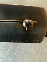 Vintage RM Studios Sterling Gold Artisan Pin