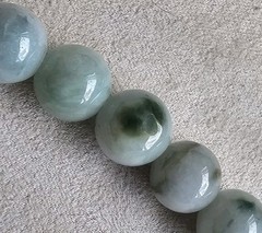 Certified Burma Grade A Jadeite Green Float Flowers Bead Necklace 10mm