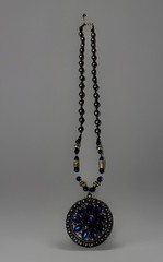 Vintage Avon Beaded Medallion Chain Necklace Women Accessories Costume Jewelry