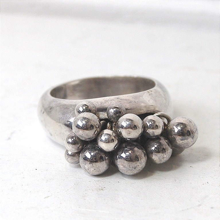 Sterling Silver Silpada Ring Size 10 Cha Cha Bead Cluster 925 Vintage jewelry