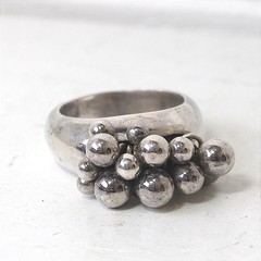 Sterling Silver Silpada Ring Size 10 Cha Cha Bead Cluster 925 Vintage jewelry