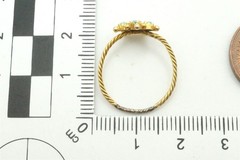 ANTIQUE ENGLISH REGENCY PERIOD 15K GOLD TURQUOISE PEARL STAR RING c1830