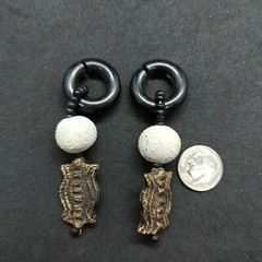 Authentic Vintage Bohemian Earrings Long US No Holes Clip Hoop Hippie Lightweigh