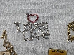 Vintage Tupperware Consultant/Seller Jewelry Lot 3 Pins 1 Charm Bracelet