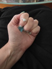Beautiful Heart-shaped White Opal Size 6 Dainty Ring Sterling Silver