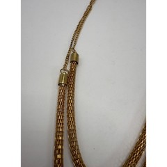 Vintage Gold Tone Multi-Strand Chain Necklace – Classic Statement Jewelry