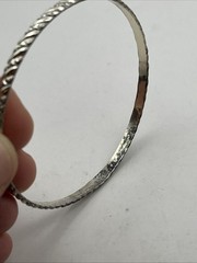 3 Vintage DANECRAFT Sterling Silver Bangle Bracelets -2.5″ Diam 34.1 Grams
