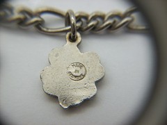 Vintage Silvertone Mix GOOD LUCK Charm Bracelet, Enamel, some made in Germany