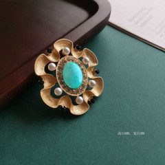 Rhinestone Brooches For Resin Pendant Jewelry Vintage Flower Casual Brooch Pins