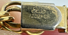 Vintage Elco 12K GF Lucky Charm Bracelet Clover Horseshoe Gold Filled 4″