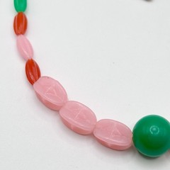 Vintage Multicolor Plastic Bead Necklace Fruit Theme 16” 19” Set Of 2 Read