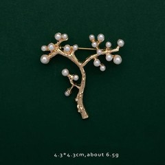 Vintage Brooch Enamel Pin Pearls Vintage Flower Brooch Plant Animal Insect Fruit
