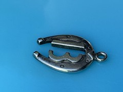 Vintage Signed Danecraft lucky 13 thirteen horseshoe sterling Silver 925 Charm