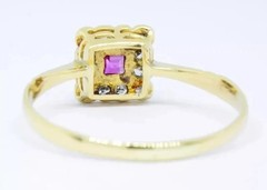 2Ct Art Deco Vintage Lab Created Ruby Wedding Anniversary 14K Gold FN Women Ring