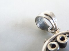 Large Sterling Silver 925 Natural Onyx Gemstone Chunky Statement Pendant