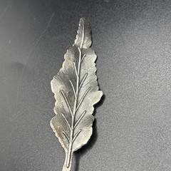 Vintage Danecraft sterling Silver brooch Pin Leaf Signed 2.5” 5g