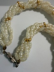 Vintage Lot of 7 Necklaces Beads Faux Pearls Swarovski Plastic Retro