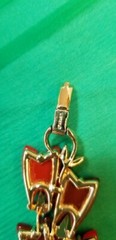 VTG. Lisner Red Thermoset Bracelet And Clip on Earrings Set