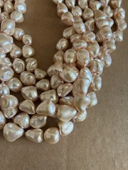 JOSE & MARIA BARRERA 24k Gold Plated Baroque pearl NECKLACE