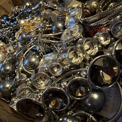Vintage to Now Jewelry Lot All Wearable Untested. No Junk. Box B8 Rhinestones