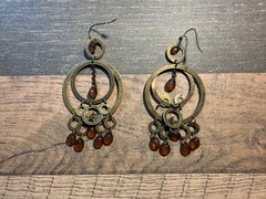 Small Lot Of Costume Jewelry, Necklaces, Earrings, Brooch None with Markings