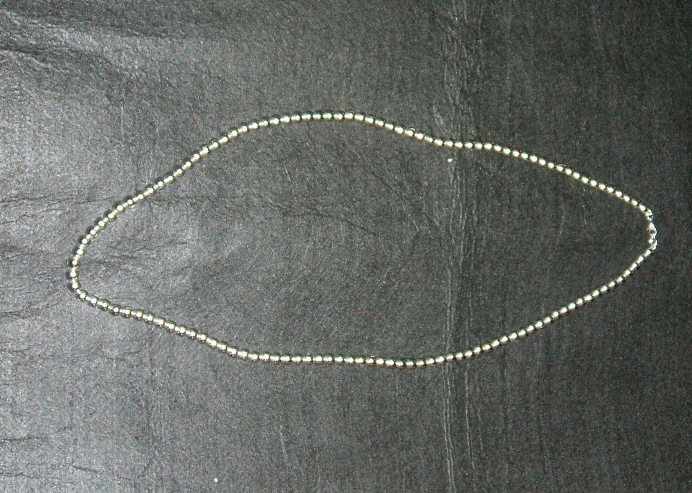 Vintage Designer Signed Monet Metal Ball Bead Silver Tone 30” Necklace