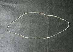 Vintage Designer Signed Monet Metal Ball Bead Silver Tone 30” Necklace