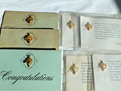 Avon calling DOOR KNOCKER PIN lot of 7 NOS vintage hinged 1970’s seller award