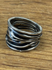 Vintage artisan ring 925 Sterling silver
