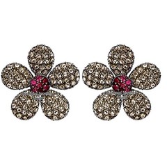 1.65ctw Rose Cut Diamond Ruby Silver Victorian Gorgeous Studs Earring Jewelry