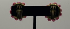 Vtg Signed Japan Beaded Necklace/clip on earring Set