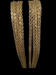 Vintage Goldtone 10 Chain Statement Necklace