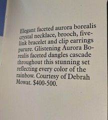 Vintage JULIANA D&E Pin and Earrings With Aurora Borealis Rhinestones BOOK PIECE