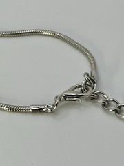 Vintage Sliver Tone Statement Necklace Slide Multiple Pendant Chain Choker 18”