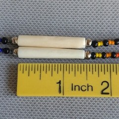 Handmade Women’s Tribal Style Necklace Beige/Multicolor 12.5 Inches