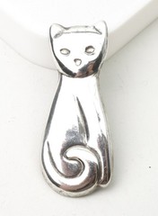James Avery Sitting Cat Vintage Sterling Silver Pin