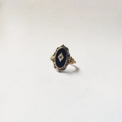 Art Deco Style 925 Silver Victorian handmade Black onyx Anniversary Wedding Ring