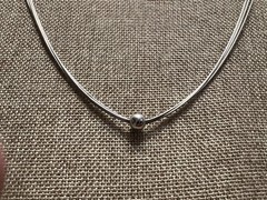 VINTAGE ESTATE STERLING SILVER 925 SLIDING BALL AND 3 CHAIN NECKLACE SET 16”