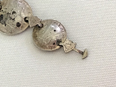 Vintage 1943-44 Australian Coin Trench Art Charm Bracelet Sterling Silver Unisex