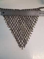 Huge VTG Silver Tone Chain Mail Bib Necklace Boho Tribal Statement Festival Vibe