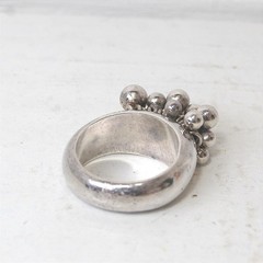 Sterling Silver Silpada Ring Size 10 Cha Cha Bead Cluster 925 Vintage jewelry