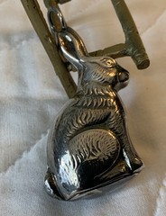 Vintage Silver Bunny Rabbit Pendant, Unsigned