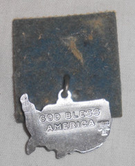 Vintage Wells Enamel United States Map God Bless America Sterling Silver Charm