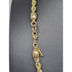 Vintage Monet Necklace Gold Tone Heavy Twisted Rope Chain Statement