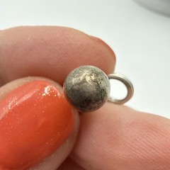 Vintage Sterling Silver WWII Military Bomb Missile Bracelet Charm Pendant